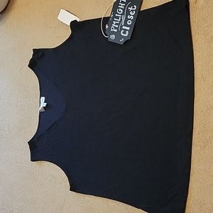 Draper's & Damon's 2x Black Tank Top New Travel V-Neck